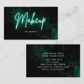 Carte De Visite Maquillage vert néon (Devant / Derrière)