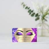 Carte De Visite Maquillage violet rose Parties scintillant L'Artis (Debout devant)
