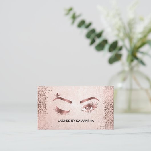 Carte De Visite Maquillage Wink Eye Gold Confetti Lashes (Debout devant)
