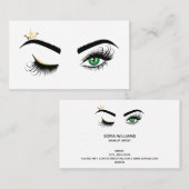 Carte De Visite Maquillage Wink Eye Green Beauté Salon Lash Extens (Devant / Derrière)
