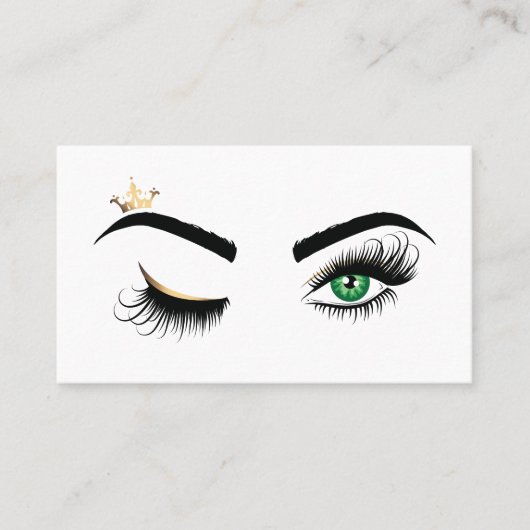 Carte De Visite Maquillage Wink Eye Green Beauté Salon Lash Extens (Devant)