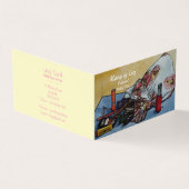 Carte De Visite maquiller artiste design rétro maquiller sac beaut (Extérieur)