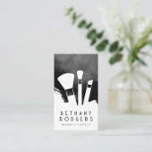 Carte De Visite Maquiller les brosses | Aquarelle noire (Debout devant)