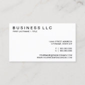 Carte De Visite maquilleur. (Dos)