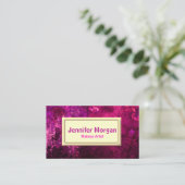 Carte De Visite Maquilleur abstrait moderne à la mode magenta d'or (Debout devant)