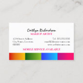 Carte De Visite Maquilleur coloré (Dos)