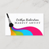 Carte De Visite Maquilleur coloré (Devant)