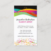 Carte De Visite Maquilleur coloré (Dos)