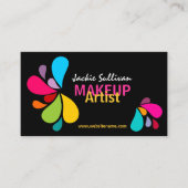 Carte De Visite Maquilleur coloré d'éclaboussure (Devant)