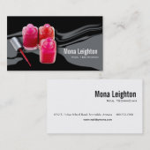 Carte De Visite Maquilleur de coiffeur de technicien d'ongle (Devant / Derrière)