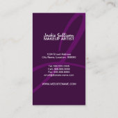 Carte De Visite Maquilleur d'éclaboussure de couleur (Dos)