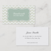 Carte De Visite Maquilleur élégant de motif de zigzag de Chevron (Devant / Derrière)