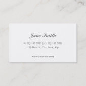 Carte De Visite Maquilleur élégant de motif de zigzag de Chevron (Dos)