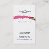 Carte De Visite Maquilleur élégant de perle (Dos)