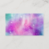 Carte De Visite Maquilleur en pastel de nébuleuse d'aquarelle (Dos)