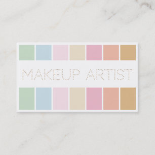 Carte De Visite maquilleur en pastel de palette de couleur fine