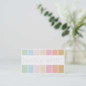 Carte De Visite maquilleur en pastel de palette de couleur fine (Debout devant)