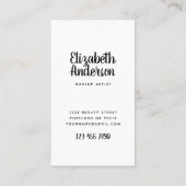 Carte De Visite Maquilleur gothique de lèvres d'encre de style (Dos)