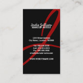 Carte De Visite Maquilleur grunge audacieux (Dos)