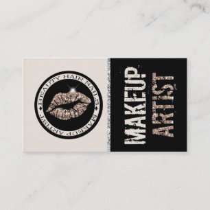 Carte De Visite Maquilleur neutre de lèvres de parties