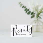 Carte De Visite Maquilleur noir et blanc moderne professionnel (Debout devant)