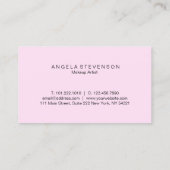 Carte De Visite Maquilleur pourpre lilas de logo de lèvres de (Dos)