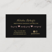 Carte De Visite Maquilleur rose de lèvres d'or de distributeur de (Dos)