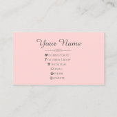 Carte De Visite Maquilleur rose de LipSense de sirène d'or (Dos)