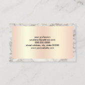 Carte De Visite Maquilleur rose de marbre d'ananas d'or d'en (Dos)