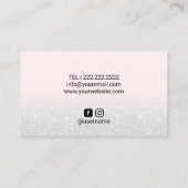 Carte De Visite Maquilleur rose de mèches et de fronts de parties (Dos)