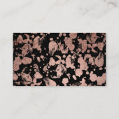 Carte De Visite Maquilleur rose de traçages d'or de faux moderne (Dos)