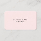 Carte De Visite Maquilleur rose simplement élégant (Devant)
