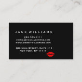 Carte De Visite Maquilleur rouge blanc de lèvres (Dos)