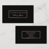 Carte De Visite Maquilleur simple de faux de cadre rose moderne (Devant / Derrière)