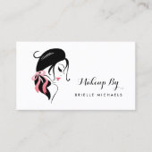 Carte De Visite Maquilleuse Arc Rose (Devant)
