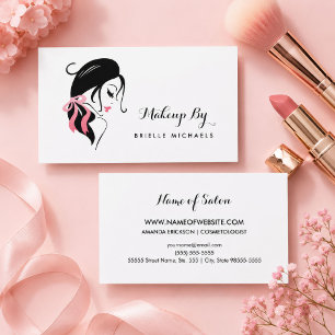 Carte De Visite Maquilleuse Arc Rose