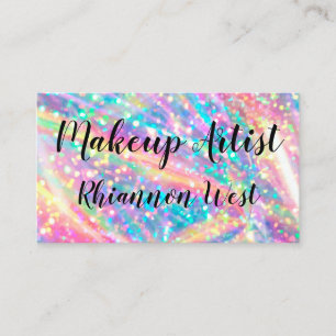 Carte De Visite Maquilleuse Artsy Glitzy Verre Artistique