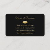 Carte De Visite Maquilleuse Black Gold Lips (Dos)