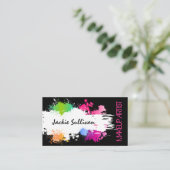 Carte De Visite Maquilleuse Bold Color Splash (Debout devant)
