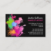 Carte De Visite Maquilleuse Bold Color Splash (Dos)