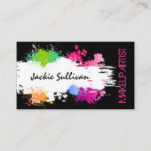 Carte De Visite Maquilleuse Bold Color Splash (Devant)