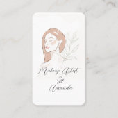Carte De Visite Maquilleuse Chic Beauté Naturelle (Devant)