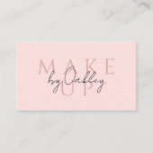 Carte De Visite Maquilleuse Code QR Rose (Devant)