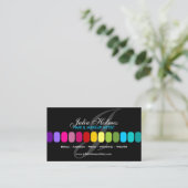 Carte De Visite Maquilleuse Colorée avec Monogramme (Debout devant)