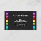 Carte De Visite Maquilleuse Colorée avec Monogramme (Dos)