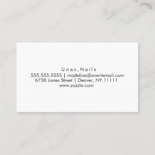 Carte De Visite Maquilleuse de bloc tendance minimaliste Ongle