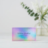 Carte De Visite Maquilleuse de script moderne Iridescent (Debout devant)