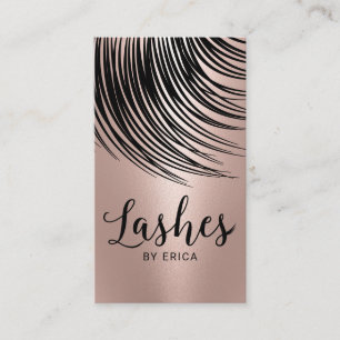 Carte De Visite Maquilleuse des Cils Rose Gold Moderne
