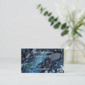 Carte De Visite Maquilleuse Glam Bleu Vibrant (Debout devant)
