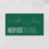 Carte De Visite Maquilleuse Monogramme écriture moderne (Dos)